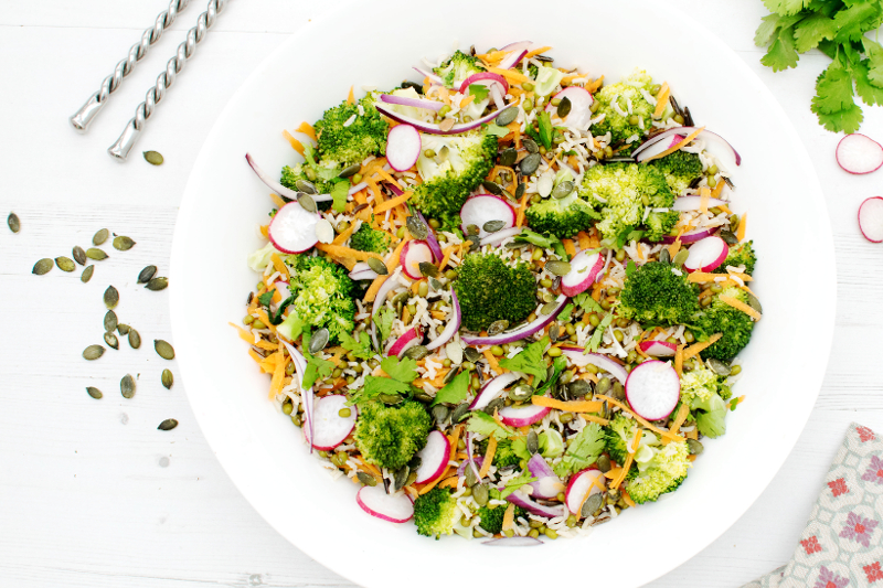 Broccoli Brown Rice Asian Salad [vegan]