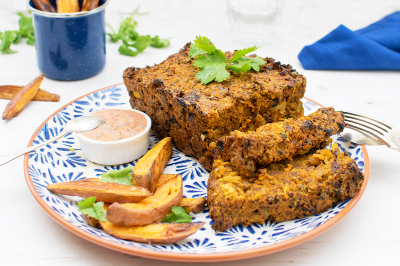Quorn Moroccan Meat Loaf with Creamy Harrisa Dressing [vegetarian] by The Flexitarian