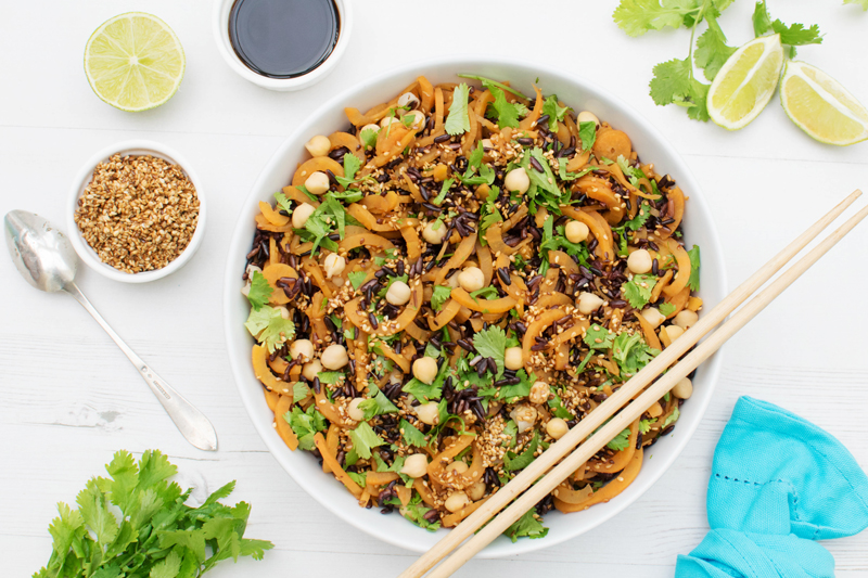 Sweet Potato & Black Rice Salad with Ginger Miso Dressing [vegan] [gluten free] by The Flexitarian